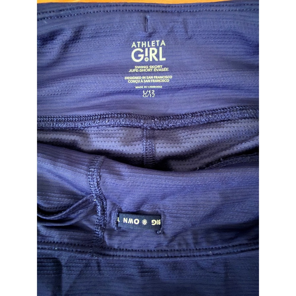 Royal Blue Tiered Ruffle Athletic Skort Tennis Golf Skirt with Built-in Shorts - Picture 3 of 5
